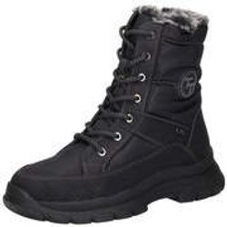 Tom Tailor Schnür Boots Damen schwarz