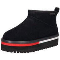 Tommy Hilfiger Tjw Flatform Boot Suede Damen schwarz
