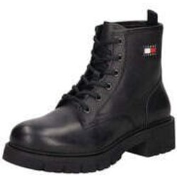 Tommy Hilfiger Tjw Lace Up Leather Boot Damen schwarz