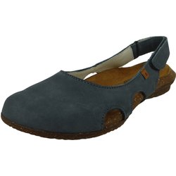 N413 Wakataua Damen Leder Sandale Vaquero Blau 38