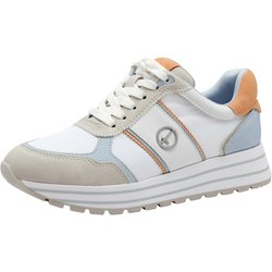 Damen Low Sneaker Low Top 1-23727-42 Weiß 895 Lt. Blue Comb ... 38