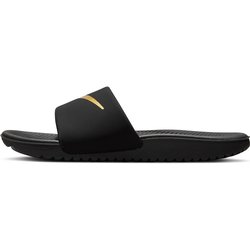 NIKE Kawa Slides Badelatschen Kinder 003 - black/metallic gold 35