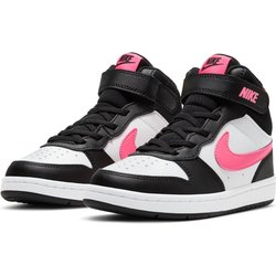 NIKE Court Borough Mid 2 Sneaker Kinder 005 - black/sunset pulse-white 28.5