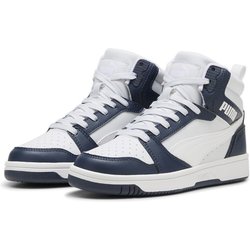 PUMA Rebound V6 Mid-Top Sneaker Kinder 17 - club navy/puma white/silver mist 38