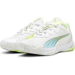 PUMA Nova Elite Padelschuhe 04 - PUMA white/luminous blue/fizzy apple/shadow gray 37.5