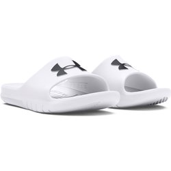 UNDER ARMOUR Core PTH Badelatschen 100 - white/white/black 44