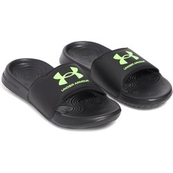 UNDER ARMOUR Ignite Select Badelatschen Jungen 003 - black/black/hyper green 38.5