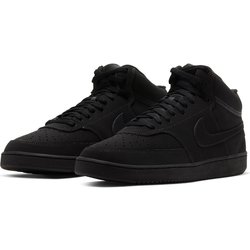 NIKE Court Vision Mid Leder-Sneaker Herren 001 - black/black-black 47.5
