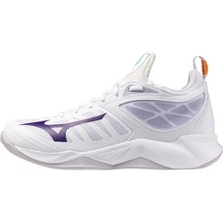 Mizuno Wave Dimension Volleyballschuhe Damen 20 - white/violet indigo/camellia rose 42