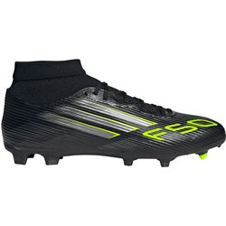 adidas F50 League Mid-Top FG/MG Fußballschuhe JI0887 - core black/iron met./lucid lemon 40 2/3