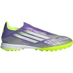 adidas F50 League Laceless TF Multinocken-Fußballschuhe JH7727 - purple rush/cloud white/lucid lemon 36