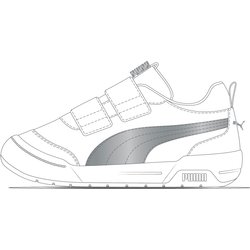 PUMA Multiflex 2 Glitz FS Baby-Sneaker mit Klettverschluss 02 - PUMA white/PUMA silver 24