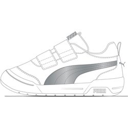 PUMA Multiflex 2 Glitz FS Baby-Sneaker mit Klettverschluss 02 - PUMA white/PUMA silver 27