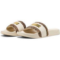 PUMA Leadcat 2.0 Animal Flair Pantoletten Damen 01 - alpine snow/puma gold 37