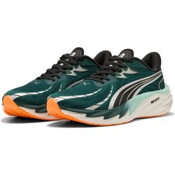 PUMA Velocity Nitro 4 Laufschuhe Herren 10 - green terrain/heat fire 46