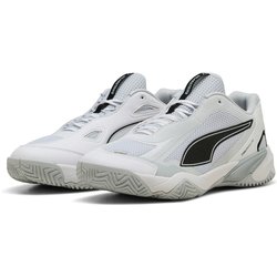 PUMA Solarstrike 4 Hallenschuhe 02 - PUMA white/PUMA black/silver mist/platinum gray 46.5