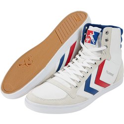 hummel Slimmer Stadil High-Top Sneaker white/blue/red/gum 36