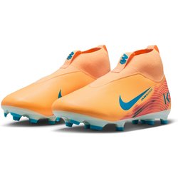 NIKE Jr. Mercurial Superfly 10 Academy Kylian Mbappé FG/MG Fußballschuhe Kinder 801 - melon tint/neo turq-igloo 36