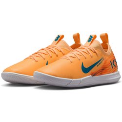 NIKE Jr. Mercurial Vapor 16 Academy Kylian Mbappé IC Fußballschuhe Kinder 801 - melon tint/neo turq-igloo 33.5