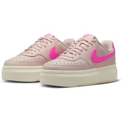 NIKE Court Vision Alta Plateau Sneaker Damen 601 - silt red/pink spell-pale ivory 38.5