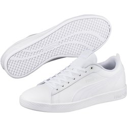 PUMA Smash V2 Leder Sneaker Damen PUMA white/PUMA white 36