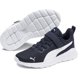 PUMA Anzarun Lite AC PS Kinder Sneaker mit Klettverschluss peacoat/puma white 30