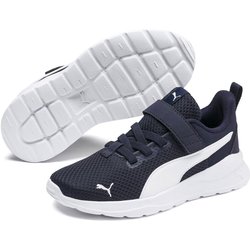 PUMA Anzarun Lite AC PS Kinder Sneaker mit Klettverschluss peacoat/puma white 28