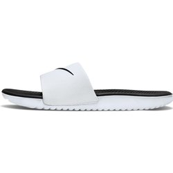 NIKE Kawa Slides Badelatschen Kinder white/black 35