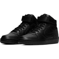 NIKE Court Borough Mid 2 Sneaker Kinder black/black-black 40