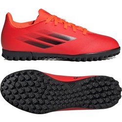 adidas X Speedflow.4 TF Multinocken-Fußballschuhe Kinder FY3327 - red/core black/solar red 38