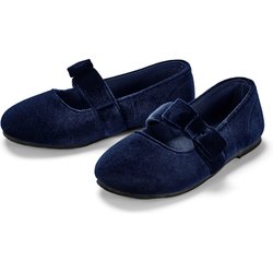 Tchibo - Kinder-Samt-Ballerinas - Damen - Gr. 31 - dunkelblau