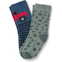 Tchibo - 2 Paar Kinder-Antirutsch-Socken - Jungen - Gr 27-30 - dunkelblaujacquard