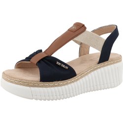 Tom Tailor Sandale - Damen - Gr. 40 - dunkelblau