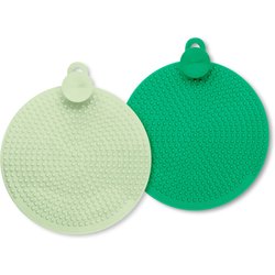 Tchibo - 2 Silikon-Abwaschpads - dunkelgrün