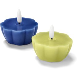 Tchibo - 2 schwimmende LED-Echtwachs-Teelichter - blau