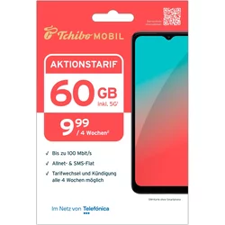 Tchibo - Aktionstarif mit 60 GB - 999 4 Wochen