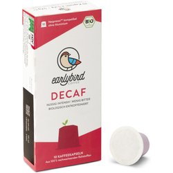 Tchibo - earlybird - Bio Decaf entkoffeiniert - 10 Kapseln - 10 Kapseln - Intensität 36