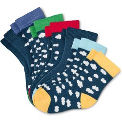 Tchibo - 7 Paar Babysocken aus Bio-Baumwolle - Herren - Gr 23-26 - dunkelblaujacquard