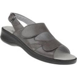 tessamino | Damen Sandalen | Sola-Stretch in Leder Optik | Weite H | wechselbares Fußbett mit Microfaserüberzug