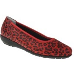 tessamino | Damen Ballerinas | Leder Animalprint | Weite H | herausnehmbares Memo-Latex Fußbett