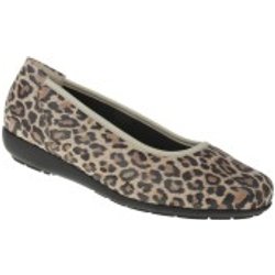 tessamino | Damen Ballerinas | Leder Animalprint | Weite H | herausnehmbares Memo-Latex Fußbett