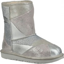 UGG CLASSIC SHORT II PATCHWORK TODDLER Stiefel 2019 silver - 23,5