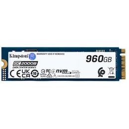 SSD Kingston Enterprise DC2000B, 960GB, M.2 2280, PCIe 4.0 x4, NVMe, Leitura: 7000 MB/s, Gravação: 1300 MB/s, Azul - SEDC2000BM8/960G