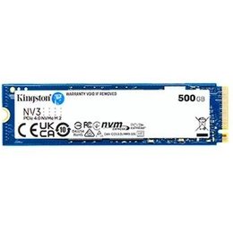 SSD Kingston NV3, 500GB, M.2 2280, PCIe 4.0 x4, NVMe, Leitura: 5000 MB/s, Gravação: 3000 MB/s, Azul - SNV3S/500G