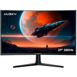 Monitor Gamer Curvo Husky Boreal 27", FHD, 260Hz, 1ms, Adaptive Sync, VA, DisplayPort e HDMI, HDR - HMG00627PT