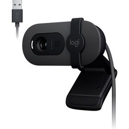 Webcam Logitech Brio 100 Full HD 30 FPS, Microfone, USB-A, Correção Automática, Grafite - 960-001586