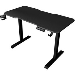 Mesa Gamer Lift Rise Mode Madeira MDF, Com Regulagem de Altura Elétrica, 1 Motor, 3 Memorizações, Preto Fibra de Carbono - RM-ML-01-FB