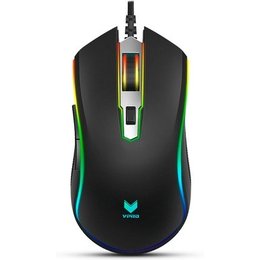 Mouse Gamer Rapoo V25S, RGB, 7000 DPI, 6 Botões Programáveis, Memória Interna, USB, Preto - V25S