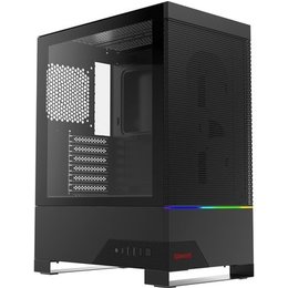 Gabinete Gamer Redragon Carbon, Mid Tower, RGB, ATX, Lateral em Vidro Temperado, Sem FANs, Preto - CA-610B