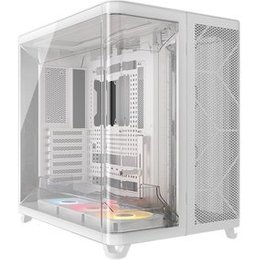 Gabinete Gamer Corsair AIR 5400, Mid-Tower, E-ATX, RS-R ARGB, 3x Fans, Lateral e Frontal em Vidro Temperado, Branco - CC-9011319-WW